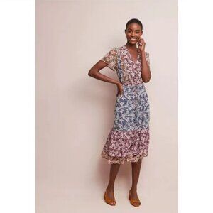 Anthropologie One September Floral Midi Dress